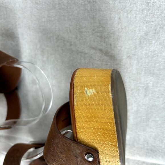 Mia Womens Platform Sandals Size 7.5M Chunky Sabrinda Faux Leather Straps Clogs - Picture 10 of 11